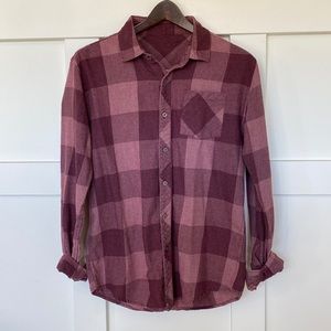Pink/ Purple Checkered Button Up